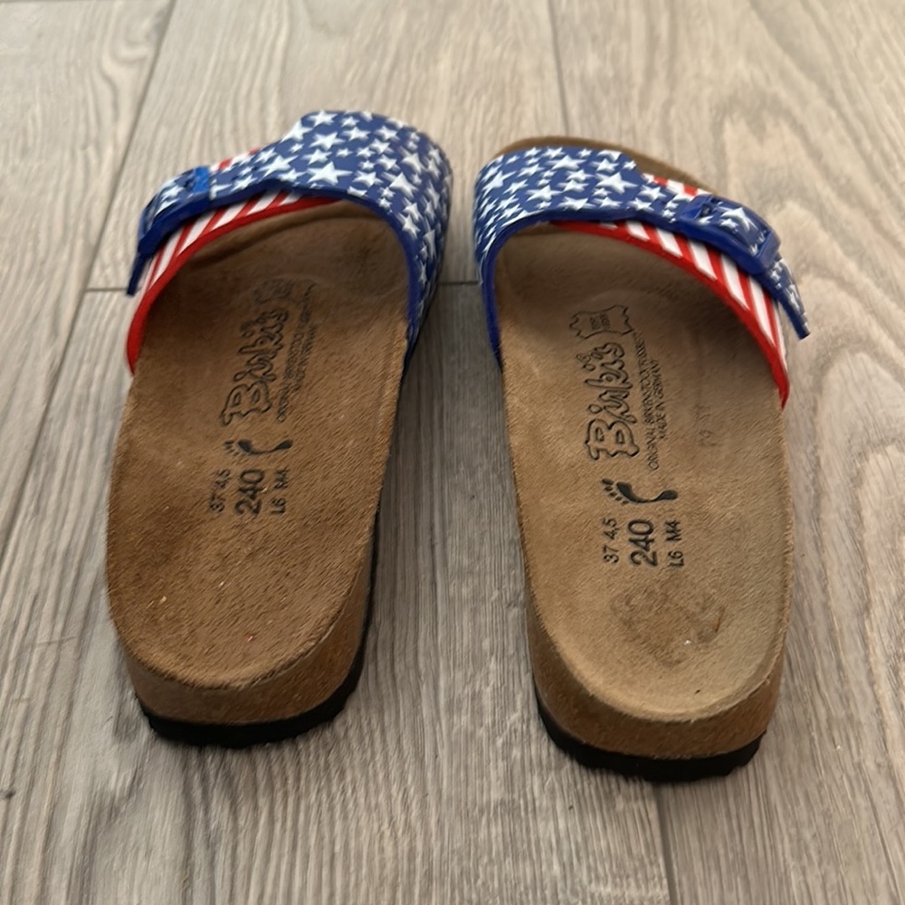 Birkenstock Birkis American Flag Patriotic Star Stripes Slides, Women's Size 6 - Picture 2 of 9